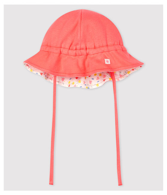 Babies' Organic Cotton Terry Sun Hat PEACHY orange