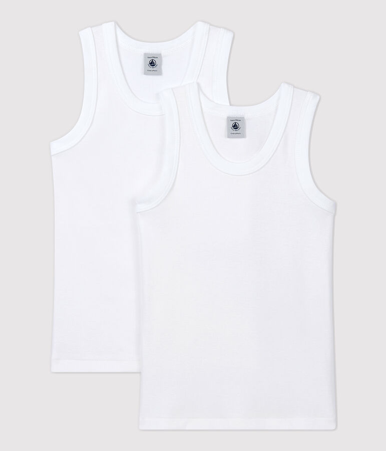 Boys' White Vests - 2-Pack variante 1