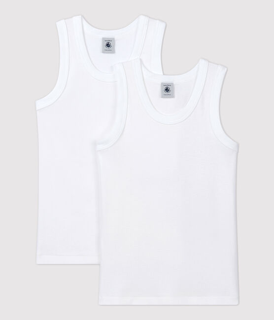Boys' White Vests - 2-Pack variante 1