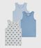 Pack of children's star-print cotton tank tops variante 1