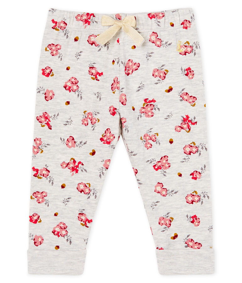 Baby Girls' Printed Tube Knit Trousers grey/multicolor