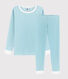 Boys' Snugfit Stripy Blue Cotton Pyjamas