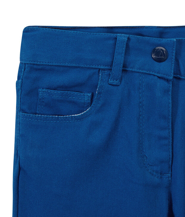 Girls' coloured denim trousers blue