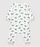 Babies' Bear Print Organic Cotton Jumpsuit MARSHMALLOW white/MULTICO white