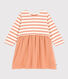 Babies' Long-Sleeved Dual Material Dress