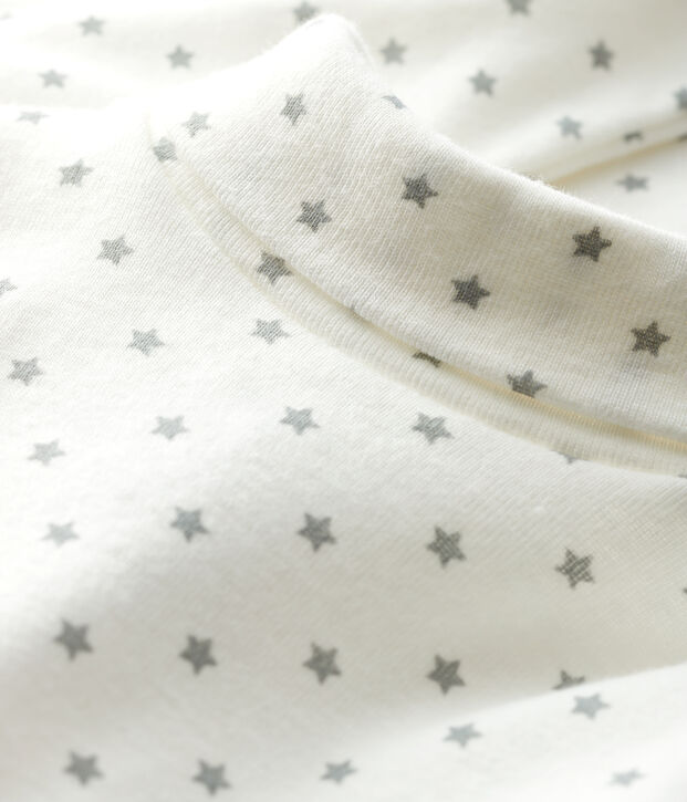 Baby boy's long-sleeved bodysuit white/grey