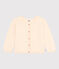 Girls' Cotton Cardigan AVALANCHE Ecru