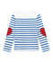 Girls' Creative Striped Top MARSHMALLOW white/PERSE blue