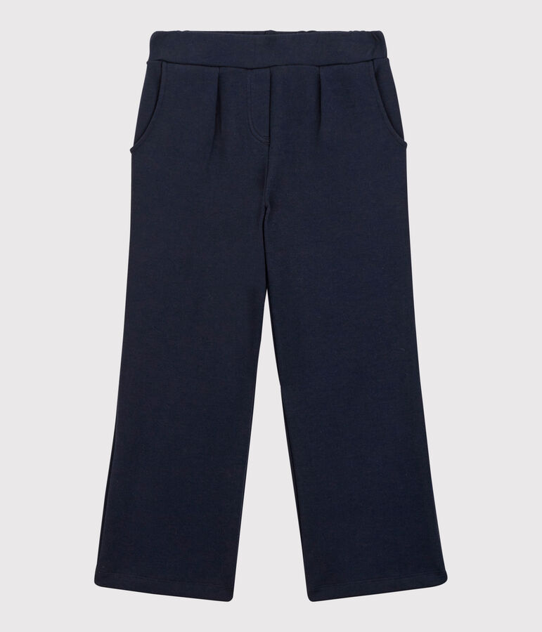 Girls' Cotton Flared Trousers blue