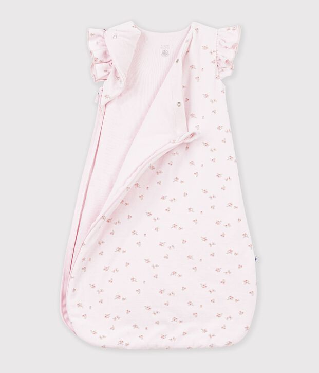 Babies' 3 TOG flower print corduroy sleeping bag pink/multicolor