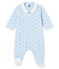Baby boy's print tubic sleepsuit FRAICHEUR blue/MULTICO white