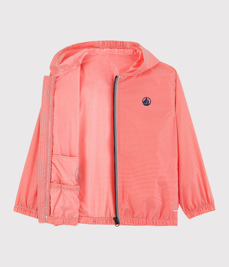 Children's Unisex Recycled Polyester Windbreaker pink/white