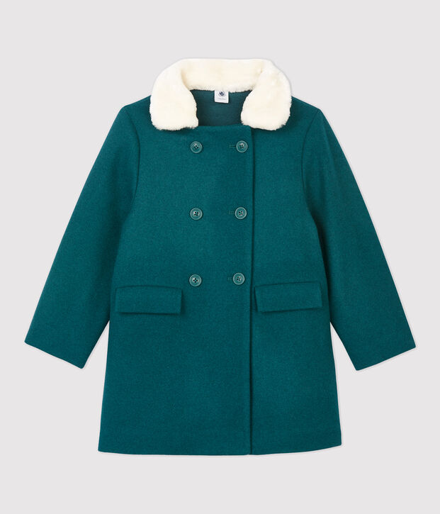 Girls' Woollen Coat green
