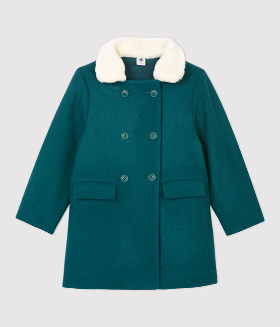 Girls' Woollen Coat PINEDE green