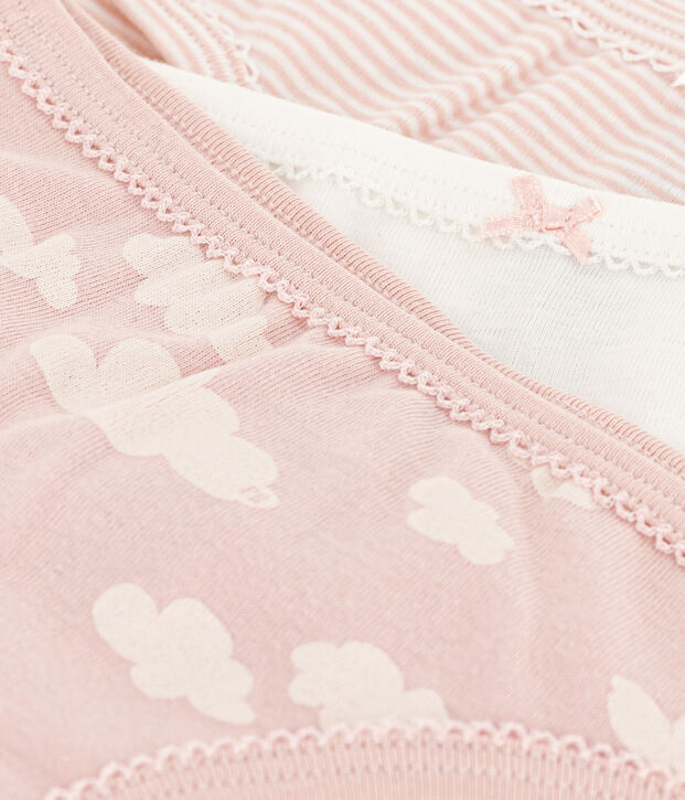 Girls' Cloud Patterned Cotton Briefs - 3-Pack multicolor