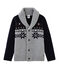 Boys' Knit Cardigan SUBWAY grey/SMOKING blue/CUIVRE