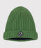 Babies' Knit Hat with Fleece Lining PALMERAIE green