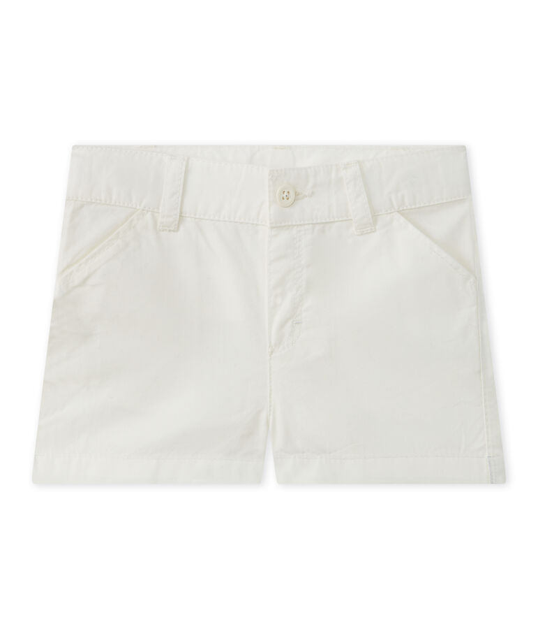Baby boy's cotton shorts white
