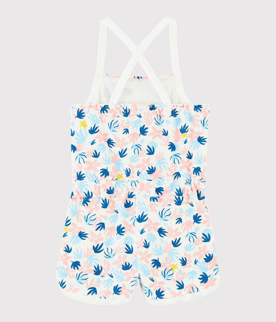 Girls' Terry Playsuit MARSHMALLOW white/MULTICO white