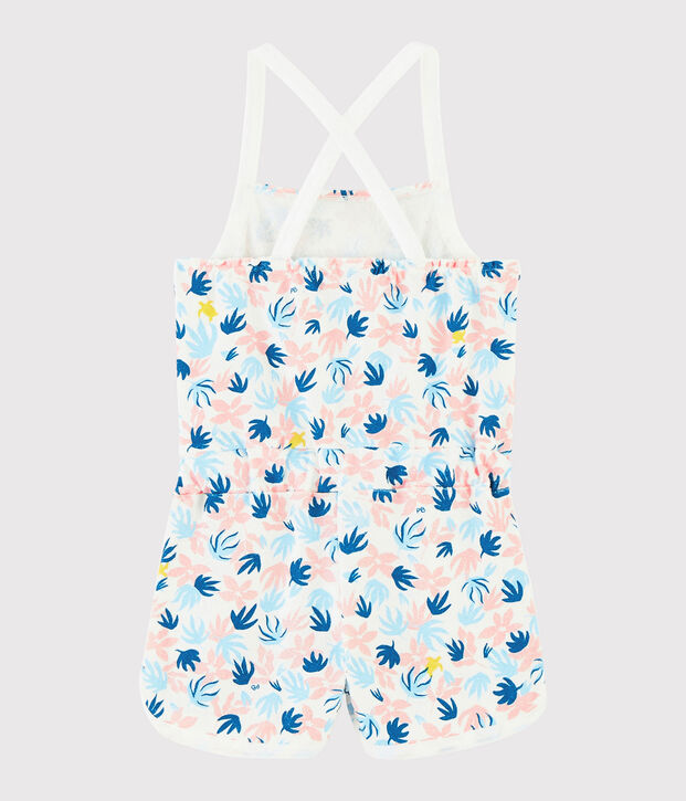 Girls' Terry Playsuit white/multicolor