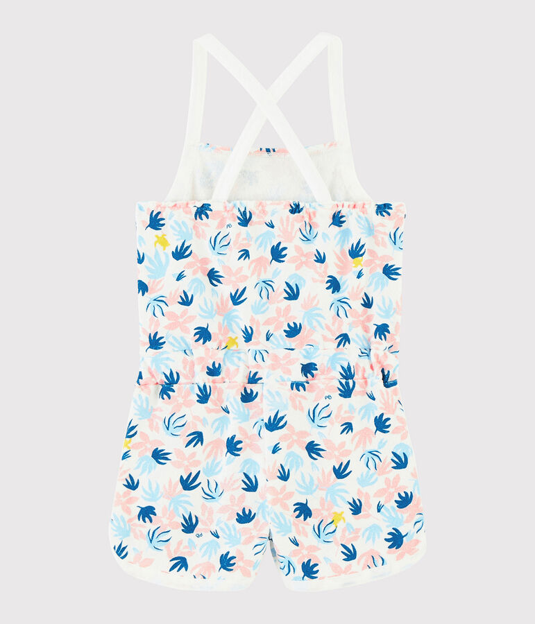 Girls' Terry Playsuit white/multicolor