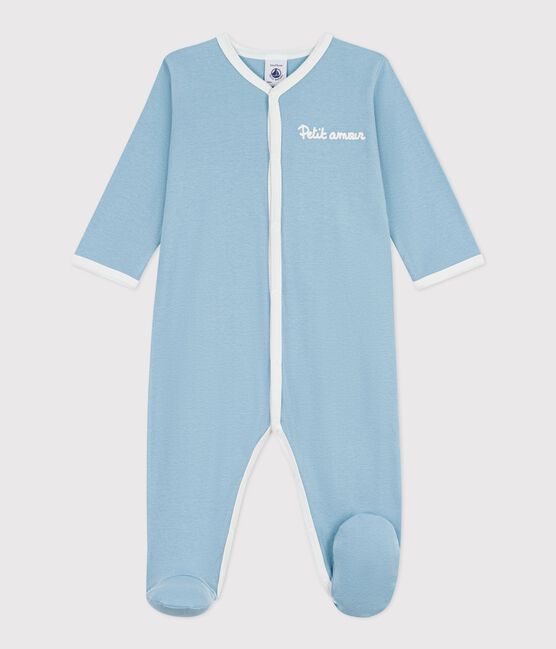 Babies' plain cotton pyjamas MIMI green