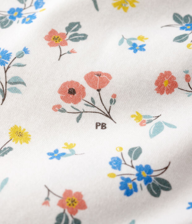 Girls' Sleeveless Cotton Dress white/multicolor