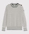 Women's Navy Cotton Jumper MARSHMALLOW white/SMOKING blue