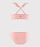 Girls' Two-Piece Recycled Swimsuit GRETEL pink/MARSHMALLOW white