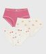 Pack of children's high-waisted printed cotton pants