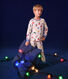 Babies' Christmas bauble print brushed fleece pyjamas