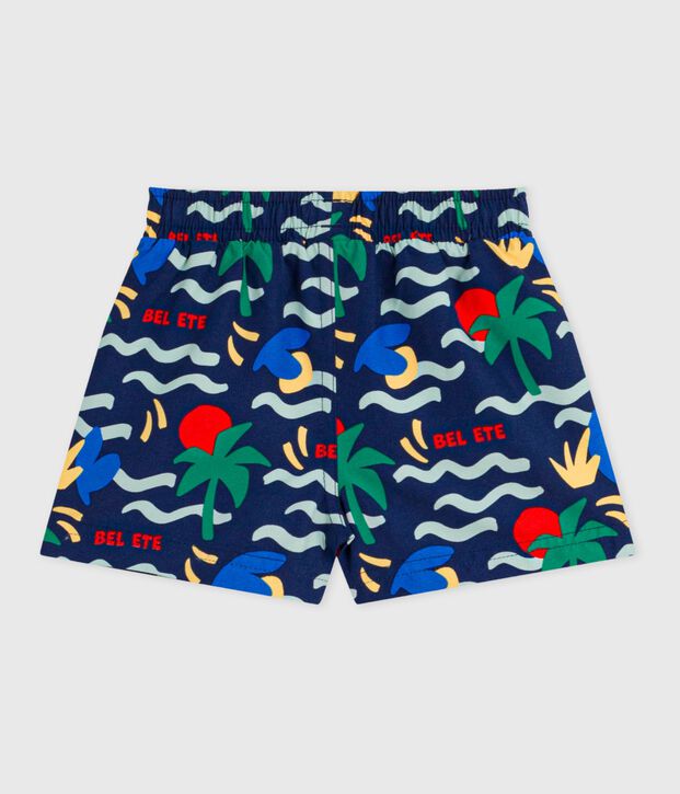 Babies' printed swim shorts blue/multicolor