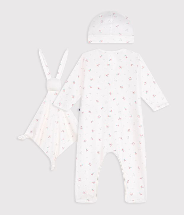 Newborn babies' floral-print cotton gift set multicolor