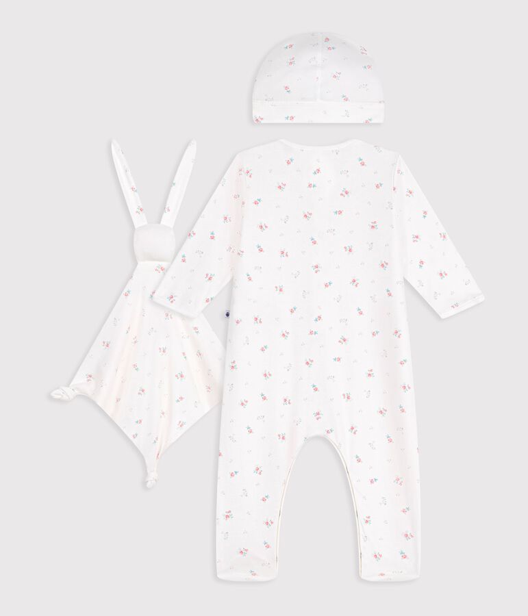 Newborn babies' floral-print cotton gift set multicolor