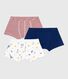 Pack of children's Paris-print cotton boxers with covered waistbands