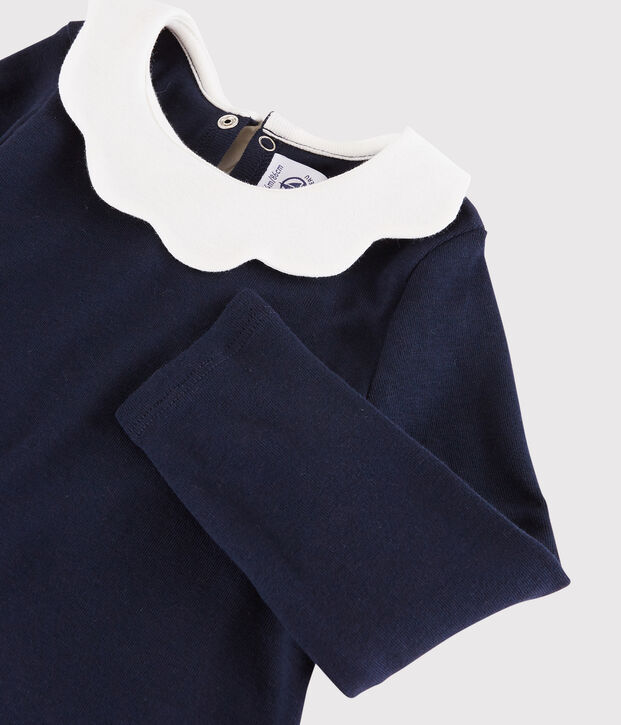 Baby girl's long-sleeved blouse blue