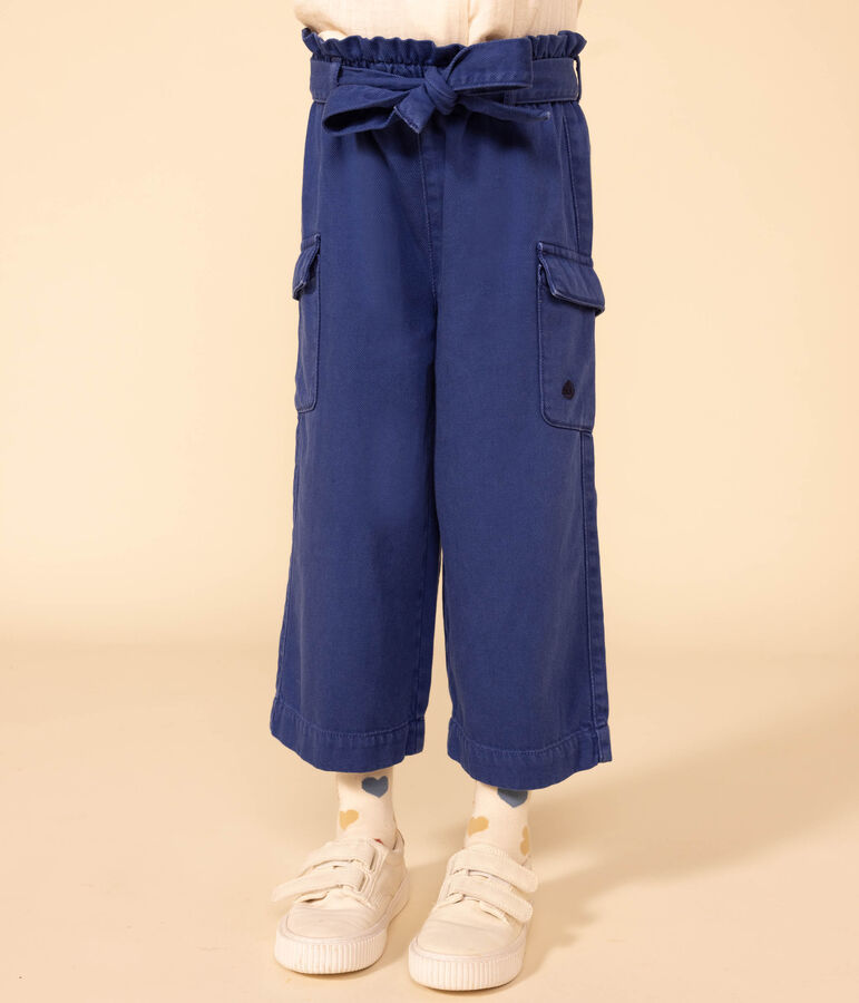 Girls' Lyocell wide leg trousers blue