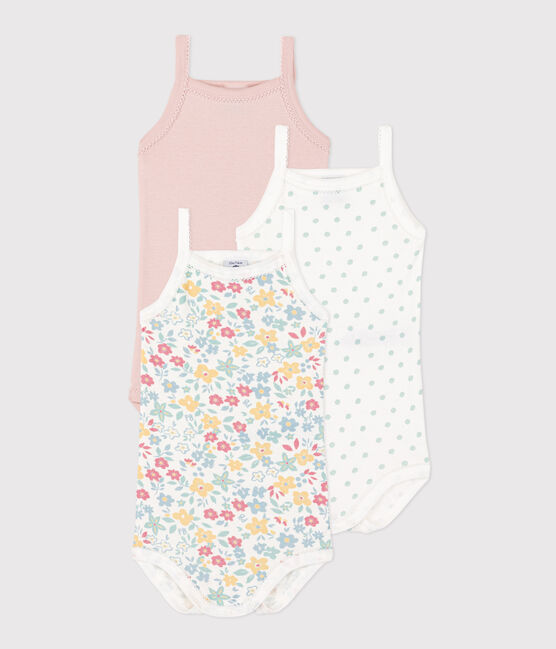 Floral Cotton Vest Bodysuits - 3-Pack variante 1