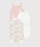 Floral Cotton Vest Bodysuits - 3-Pack variante 1