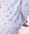 Women's buttoned stripe and heart print cotton pyjamas white/multicolor