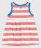 Babies' Sleeveless Striped Jersey Dress PAPAYE pink/MARSHMALLOW