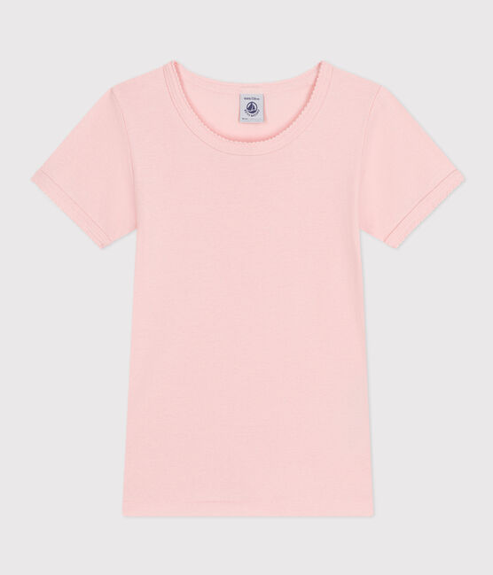 Little girls' short-sleeved cotton T-shirt MINOIS pink