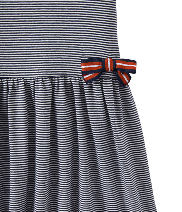Girl's milleraies-striped dress blue/white