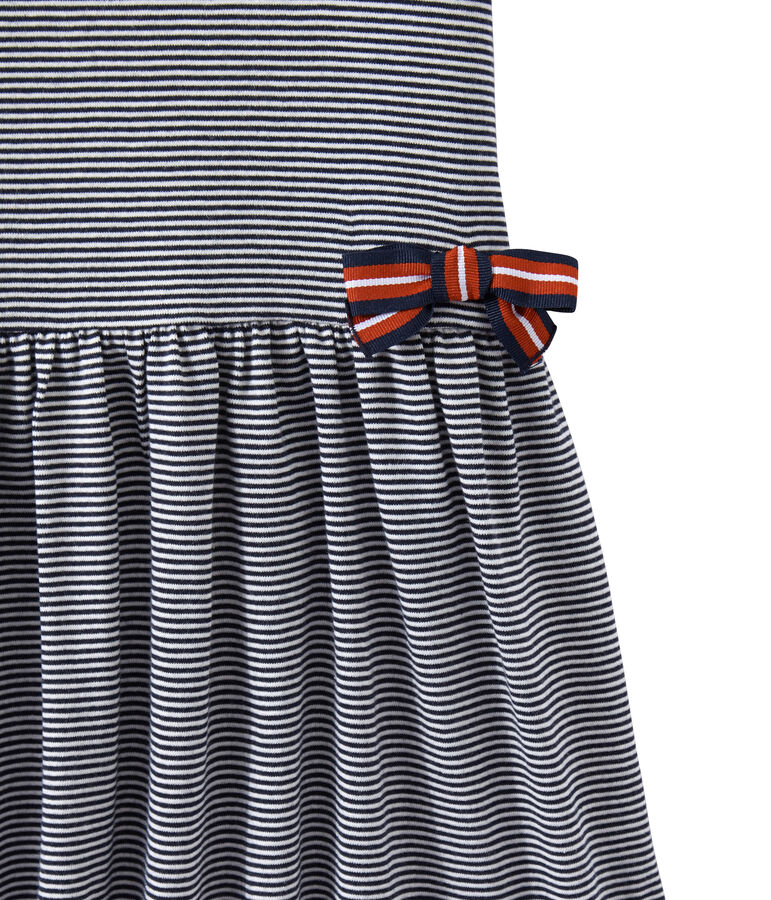 Girl's milleraies-striped dress blue/white