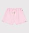Children's plain cotton shorts pink