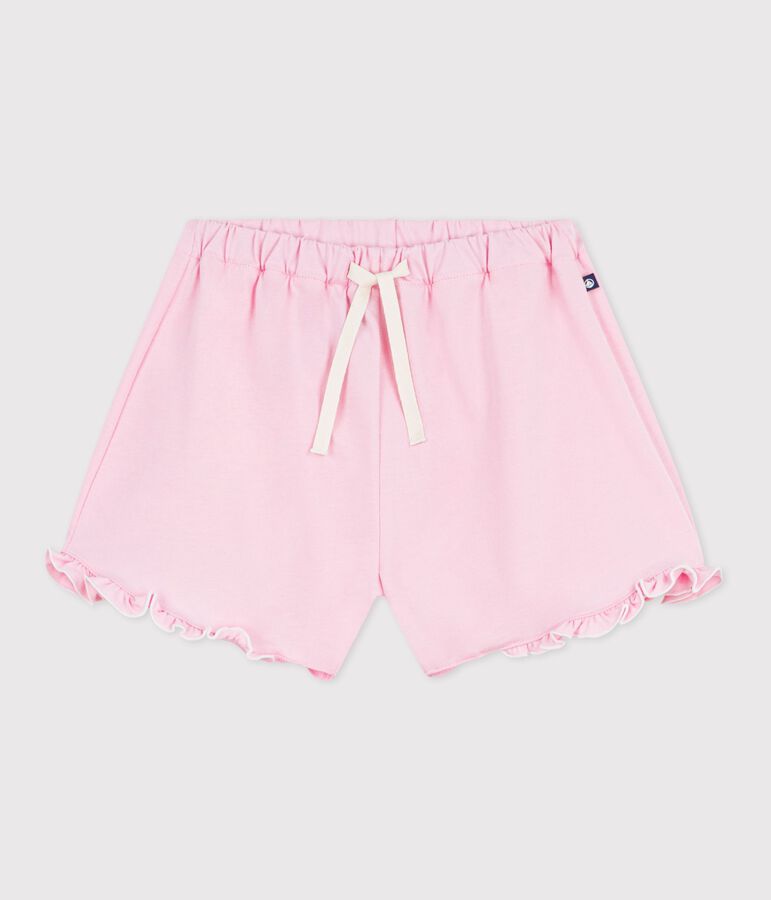 Children's plain cotton shorts pink