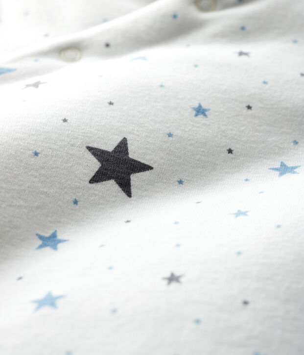 Baby's Long Ribbed Jumpsuit white/grey