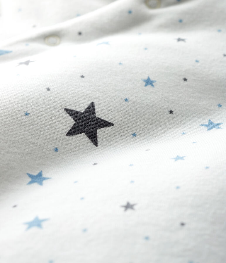 Baby's Long Ribbed Jumpsuit white/grey