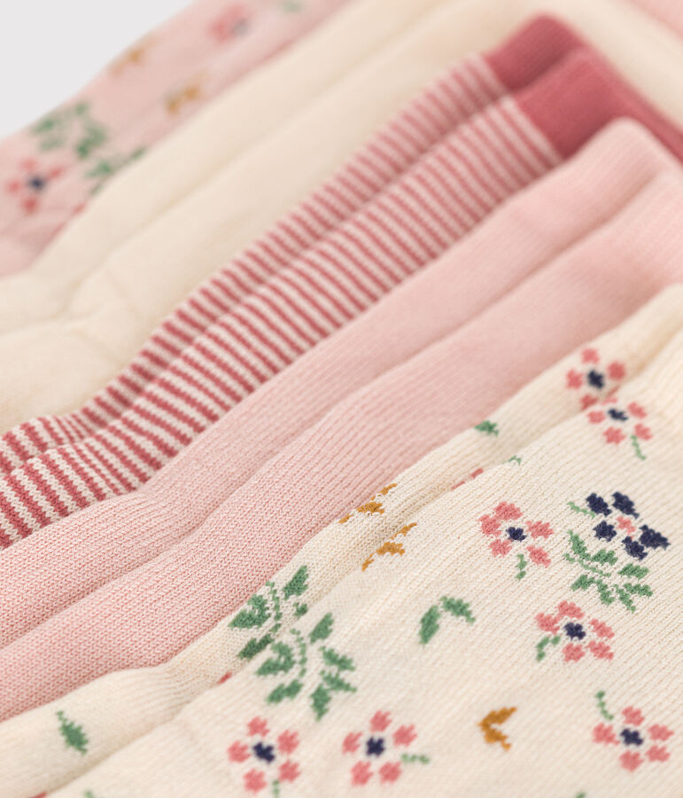 Children's floral cotton socks - 5-pack multicolor