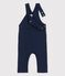 Babies' Organic Long Thick Jersey Dungarees SMOKING blue